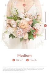 Ling’s Moment Blush Pink Wedding Bouquets for Bride, Blush and Cream Bridal B…