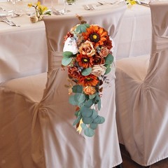 Artificial Waterfall Bridal Bouquet for Celebration Anniversary Festival