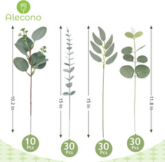 Elegant Wedding Bouquet & Artificial Eucalyptus Stem Bundle