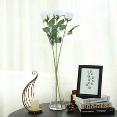WHITE 24 Artificial 31″ Long Stem Silk ROSE FLOWERS Party Events Decorations