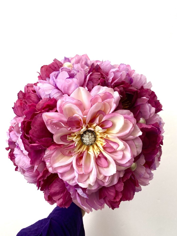 Handmade Pink Floral Bridal Bouquet Artificial Flower