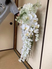 white Wedding Bridal, Bouquet, Rustic Wedding Flower, Orchid, Hydrangea
