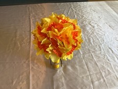 Yellow and orange silk Daffodil bouquet