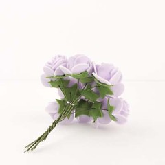 48 LAVENDER Mini Roses 4″ Foam ARTIFICIAL FLOWERS Stems Party Wedding DIY