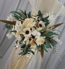 Late Winter Boho Faux Silk Wedding Bouquet