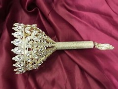 flower bouquets Gold and silver Wedding holders for bride