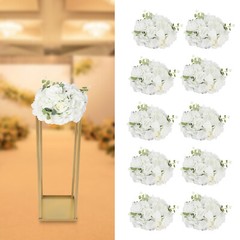 Flower Ball Arrangement Bouquet 10 Pcs 11.8inch Diameter Fake Flower Balls