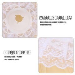 6Pcs Lace Bouquet Collar, Lace Collar DIY Bouquet Holder Wedding Bridal6070