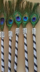 12 Peacock Feather Pen Party FAVOR for Weddin Gift ,Sweet16,Bridal S,Quinceañera