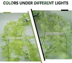 3 Pack Of 12 Each Wisteria Hanging Flowers 3.77 Feet Artificial Green New