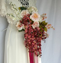 Ribbons and Garden Silk Wedding Bouquet