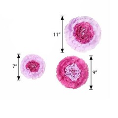 6 pack 7″ 9″ 11″ Lavender Tissue Paper Carnation Flowers Sale Sale Home Backdrop
