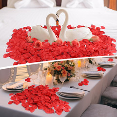 3000PCS Petalos De Rosa Rojo P�talos De Seda De Flores Artificiales Rojo Oscuro