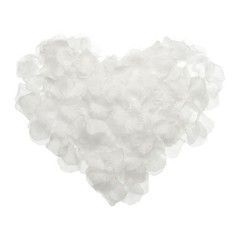 500pcs Artificial Rose Petals Fake Silk Flower Petals for Wedding, Pure White