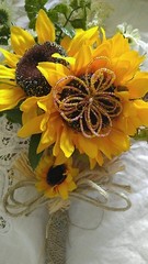 Wedding flowers bridal bouquet decorations sunflower bouquets package reception