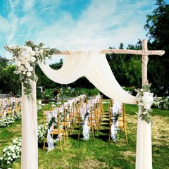 Wedding Arch Flowers with Drapes Greenery for Valentines Day Holiday Wedding