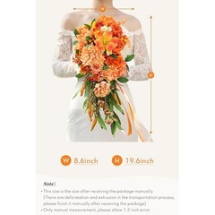 Silk Flower Bouquet Wedding Elegant Bridal & Bridesmaid Arrangement Faux Roses