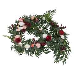 9ft Artificial Floral Garland Rose Flower Garland For Party Wedding Decoration