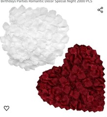 Artificial Rose Petals 1,000 White 1000 Red For DYI, Romantic Gestures