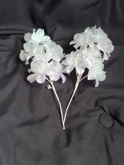 Wedding Floral Bundle Of 32 Pieces/white/Ivory/Iridescent/Picks/Stems/Flower/Lot