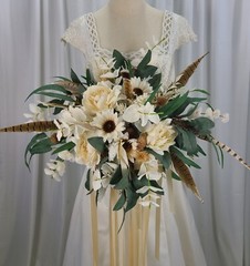 Late Winter Boho Faux Silk Wedding Bouquet