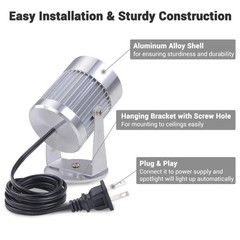 Yescom 8 Pack LED RGB Spotlight Aluminum Stage Lighting for Mirror Ball Party