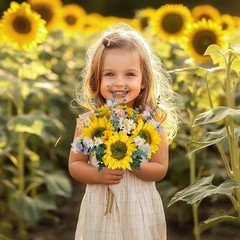 Sunflower Fake Flowers in Vase: Sunflowers Artificial Flowers with Vase for