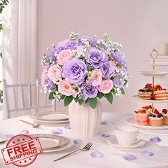 Yastouay Mixed Pink and Purple Peonies 4 Bouquets