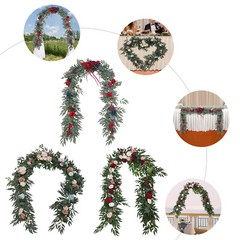 3-Style Artificial Floral Garland, for Wedding Decoration, Artificial Flower