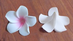 50 Artificial Flower Heads Foam Pink Plumeria (2.7″)