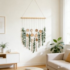 Artificial Eucalyptus Wall Hanging Fake Boho Wall Art Bedroom Kitchen Home Decor