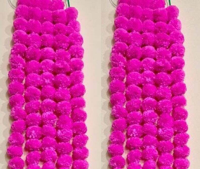 10 Pcs Lot Pink Marigold Flower All Decoration Indian For Wedding Party &Fluffy