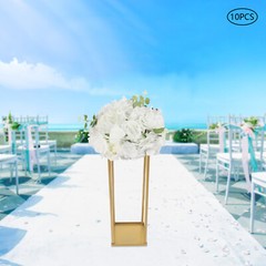 10 Pcs 7.87 inch Diameter Fake Flower Ball Arrangement Bouquet Party Centerpiece