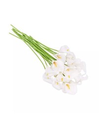 10 Pieces 10 Head Artificial Calla Lily Pu Real Touch