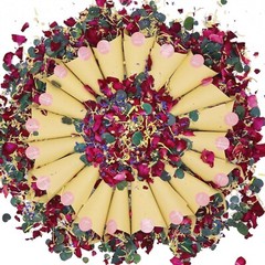 2 QT Dried Roses & Eucalyptus Leaves Mix Petals 20+ Cups Natural Biodegradable