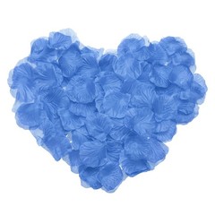 500pcs Artificial Rose Petals Fake Silk Flower Petals for Wedding, Sky Blue