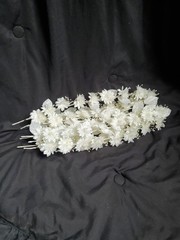 Wedding Floral Bundle Of 33 Pieces/white/Ivory/Iridescent/Picks/Stems/Flower/Lot
