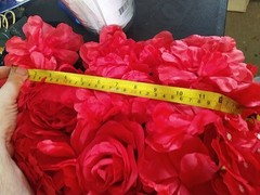 Red Rose Artificial Flower Panels Wedding Party Wall Decor Photo Background