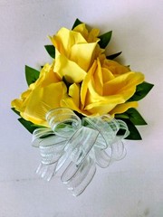 Hand Made pin on Corsage and boutonniere Set