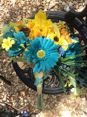 WEDDING FLOWERS BOUQUETS Decorations Sunflowers turquoise sale thru sept 5-22