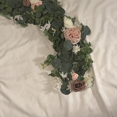 LINGS MOMENTS 6ft Garland, Dusty Rose, Pastel Pink, White