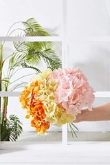 10Pcs Artificial Hydrangea Flowers Blush Heads Fake Hydrangea Large 10pcs Blush