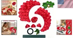 Complete DIY Floral Kit: 105 Premade Satin Ribbon Petals for Elegant Bouquets