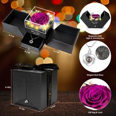 Preserved Purple Real Rose-Eternal Flowers Rose Gifts for Mom