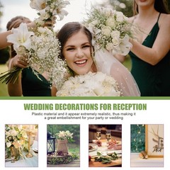 Plastic Artificial Bridesmaid Bouquet Wedding Flowers Romantic Table Decoration