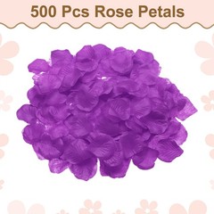 500pcs Artificial Rose Petals Fake Silk Flower Petals for Wedding, Magenta