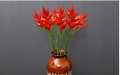 Rikyo 34 in/86cm Large Bird of Paradise Heliconia Stem 34 inches, Red
