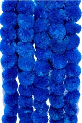 Artificial Blue Marigold Flower Garlands Vine Wedding Indian Event Decoration