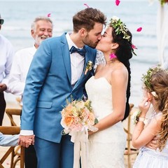 Ramo Grande De Flores De Novia Artificial Con Rosas Dama de Honor Bodas Fiestas