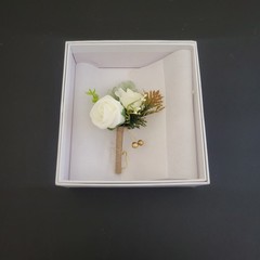 Lings Moment Wedding Groom Boutonniere for Men Artificial Flower
